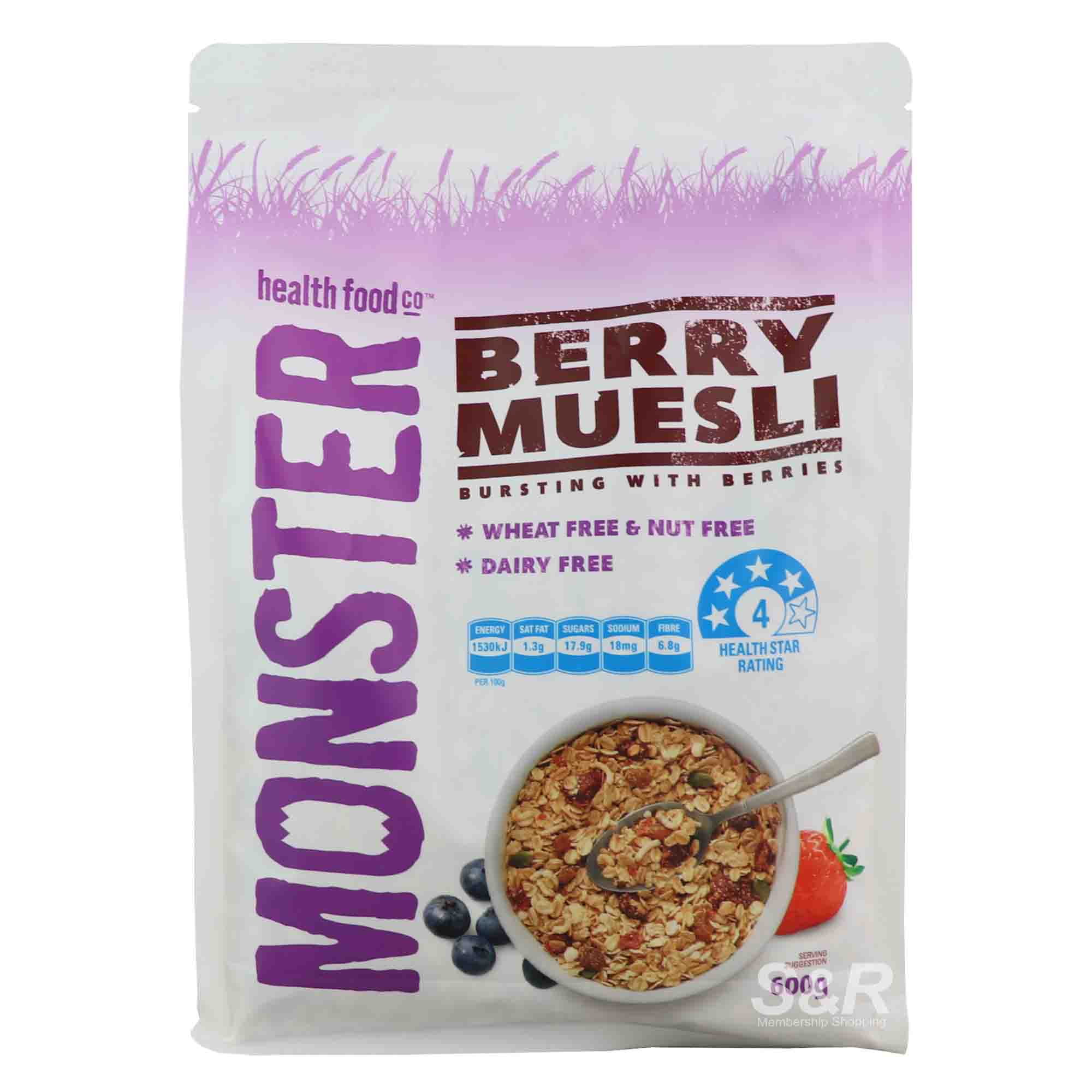 Monster Health Food Co. Berry Muesli Cereal 600g